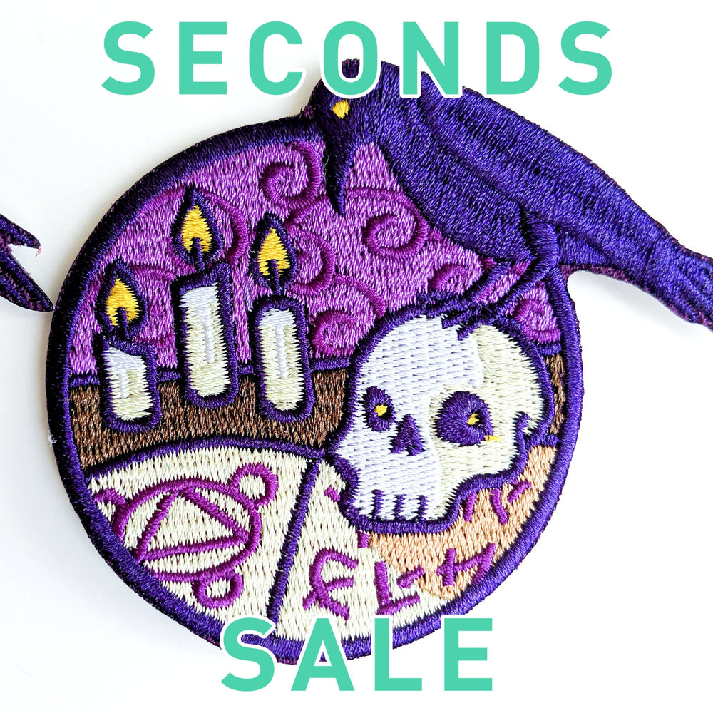 Seconds Sale! Necromancer Patch - Geeky merchandise for people who play D&D - Merch to wear and cute accessories and stationery Paola's Pixels