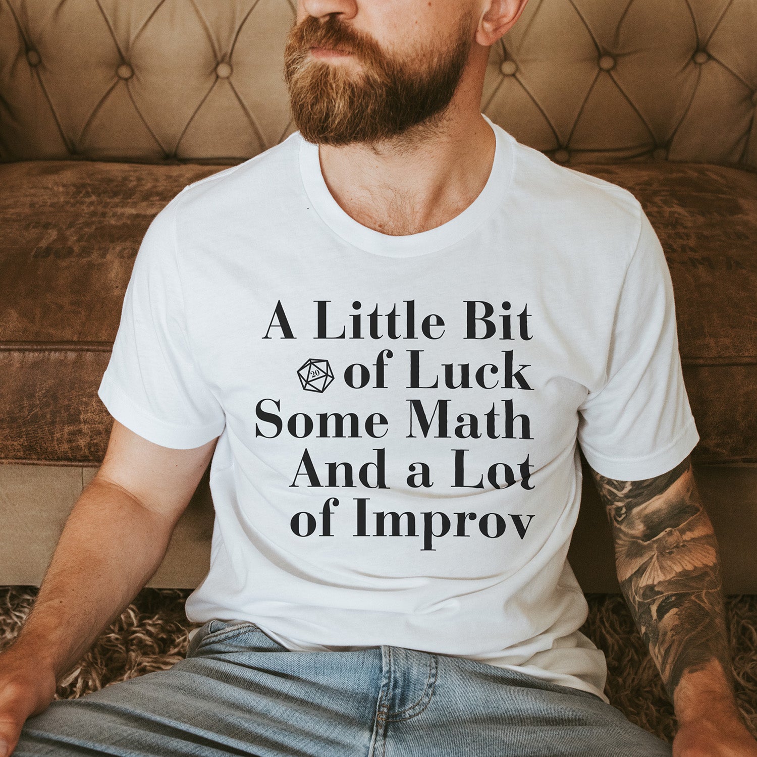 Type D&D Shirt Light Version - Geeky merchandise for people who play D&D - Merch to wear and cute accessories and stationery Paola's Pixels