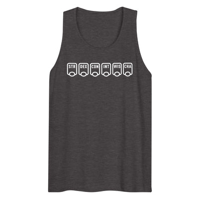 Ability Scores Tank Top - Geeky merchandise for people who play D&D - Merch to wear and cute accessories and stationery Paola's Pixels