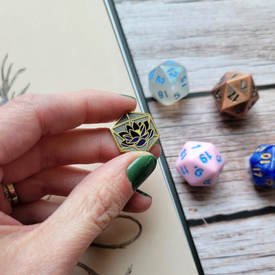 Blossomancy Mini Pins Enamel Pin - Geeky merchandise for people who play D&D - Merch to wear and cute accessories and stationery Paola's Pixels