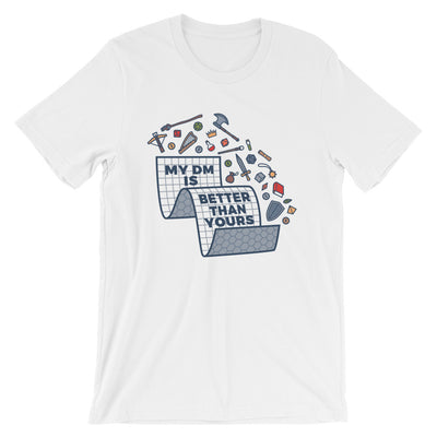 My DM is Better Than Yours shirt - Geeky merchandise for people who play D&D - Merch to wear and cute accessories and stationery Paola's Pixels