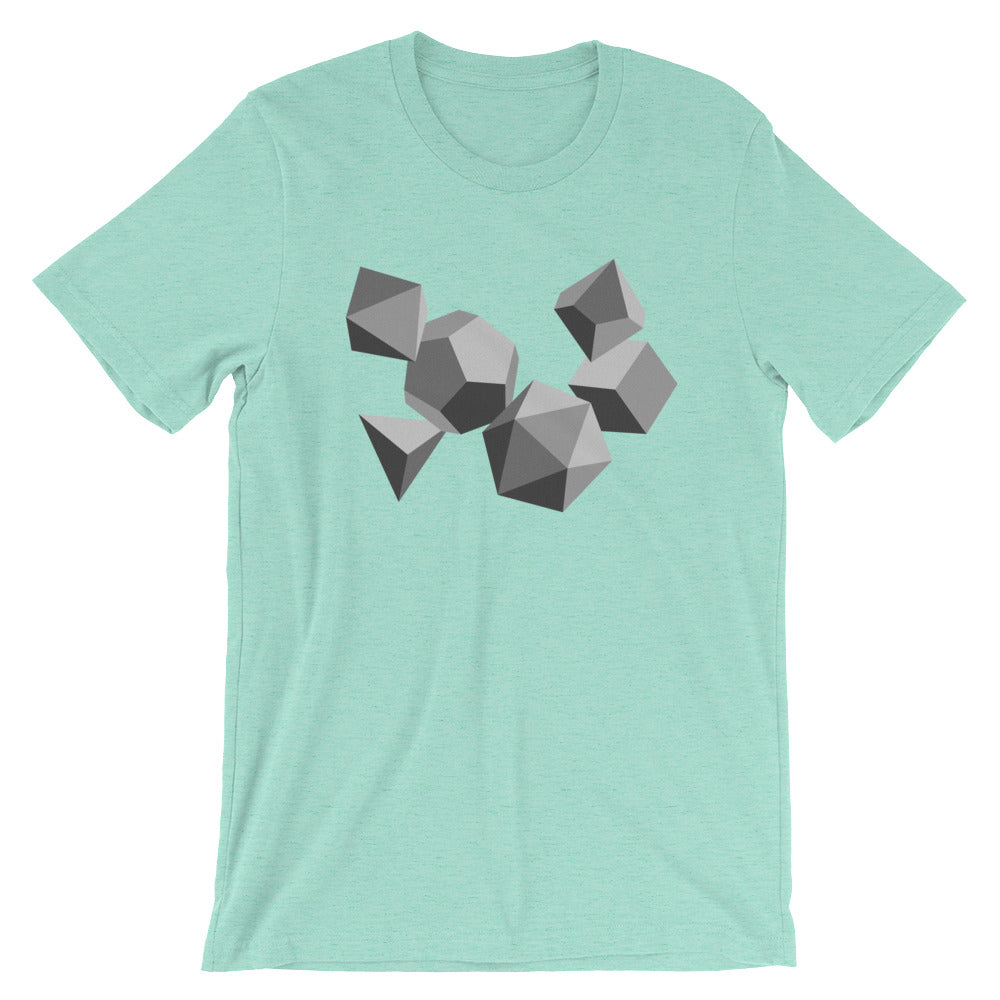 Grayscale Dice Shirt - Geeky merchandise for people who play D&D - Merch to wear and cute accessories and stationery Paola's Pixels