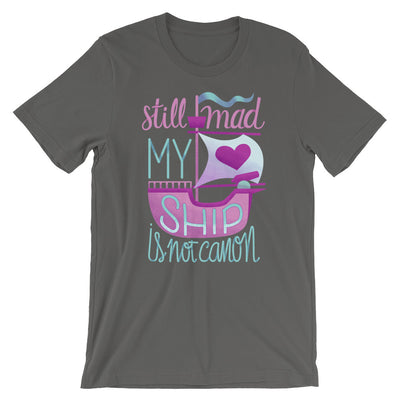 Still Mad My Ship Isn't Canon shirt - Geeky merchandise for people who play D&D - Merch to wear and cute accessories and stationery Paola's Pixels