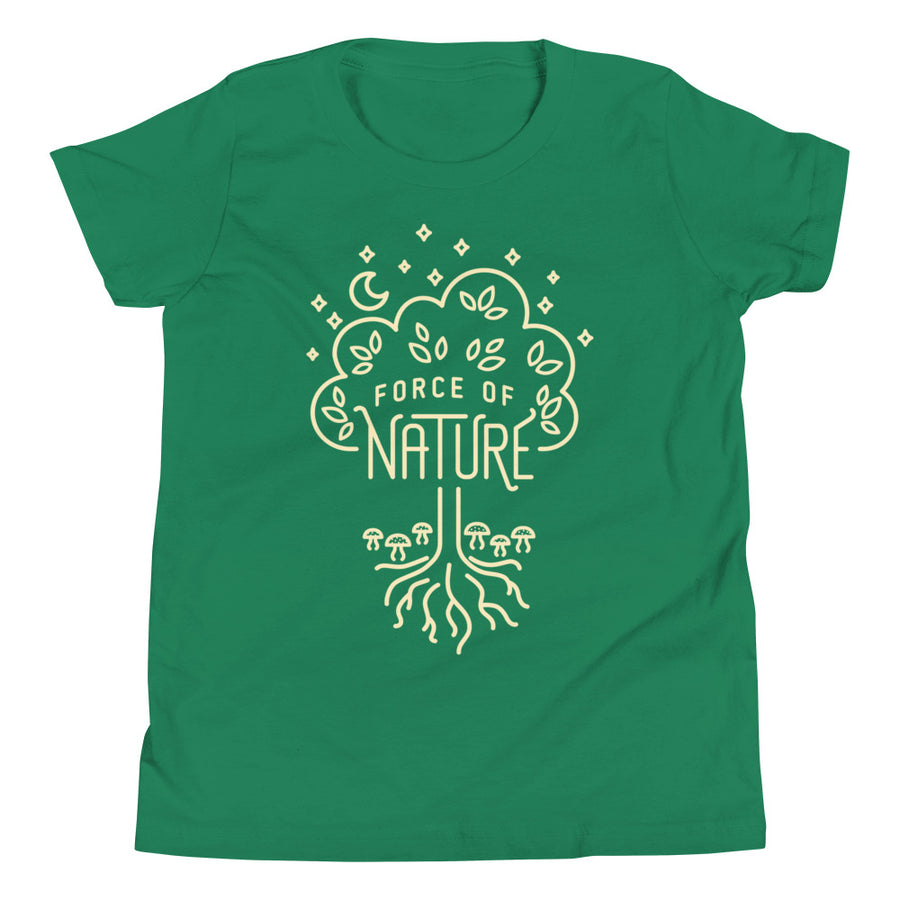 Force of Nature Youth Shirt - Geeky merchandise for people who play D&D - Merch to wear and cute accessories and stationery Paola's Pixels