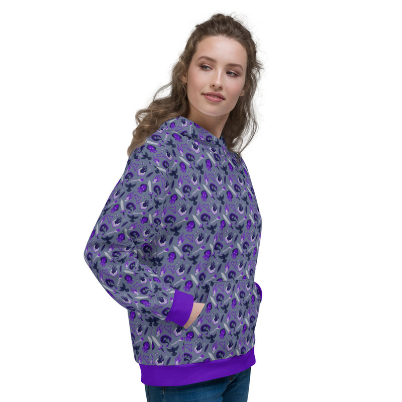 Warlock Hoodie - Geeky merchandise for people who play D&D - Merch to wear and cute accessories and stationery Paola&