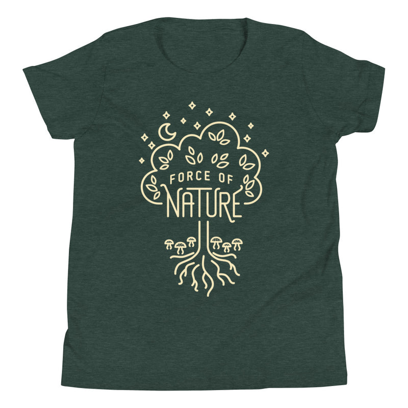 Force of Nature Youth Shirt - Geeky merchandise for people who play D&D - Merch to wear and cute accessories and stationery Paola&