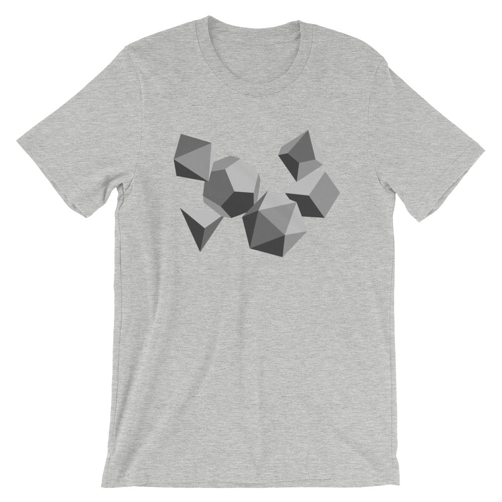 Grayscale Dice Shirt - Geeky merchandise for people who play D&D - Merch to wear and cute accessories and stationery Paola's Pixels