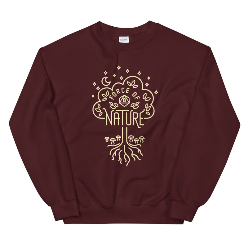 Force of Nature Sweatshirt - Geeky merchandise for people who play D&D - Merch to wear and cute accessories and stationery Paola&