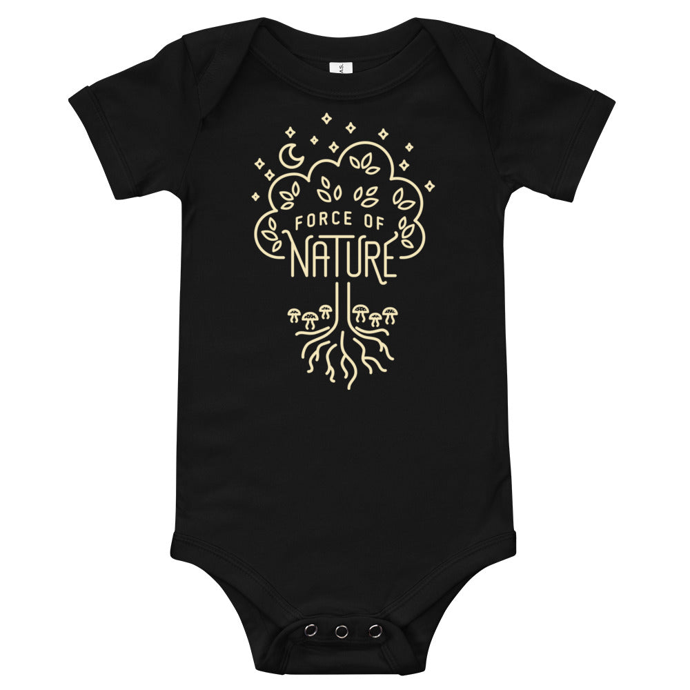 Force of Nature Baby One Piece - Geeky merchandise for people who play D&D - Merch to wear and cute accessories and stationery Paola's Pixels
