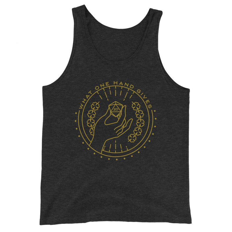 What One Hand Gives The Other Takes Away Tank Top - Geeky merchandise for people who play D&D - Merch to wear and cute accessories and stationery Paola&