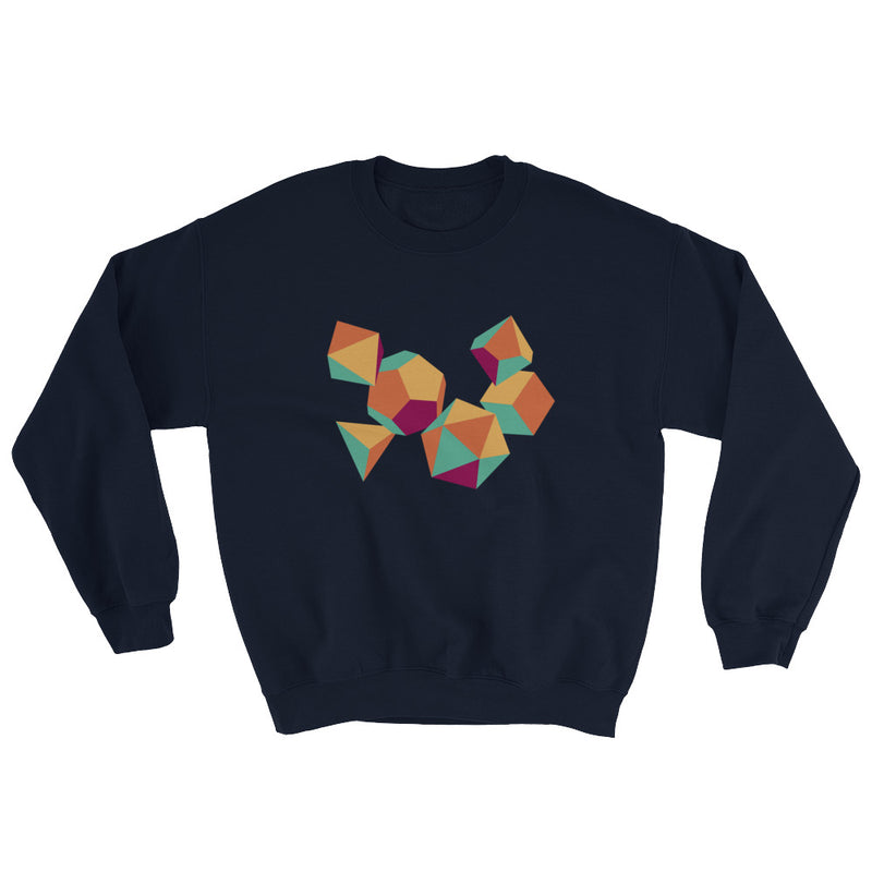 Colorful Dice Sweatshirt - Geeky merchandise for people who play D&D - Merch to wear and cute accessories and stationery Paola&
