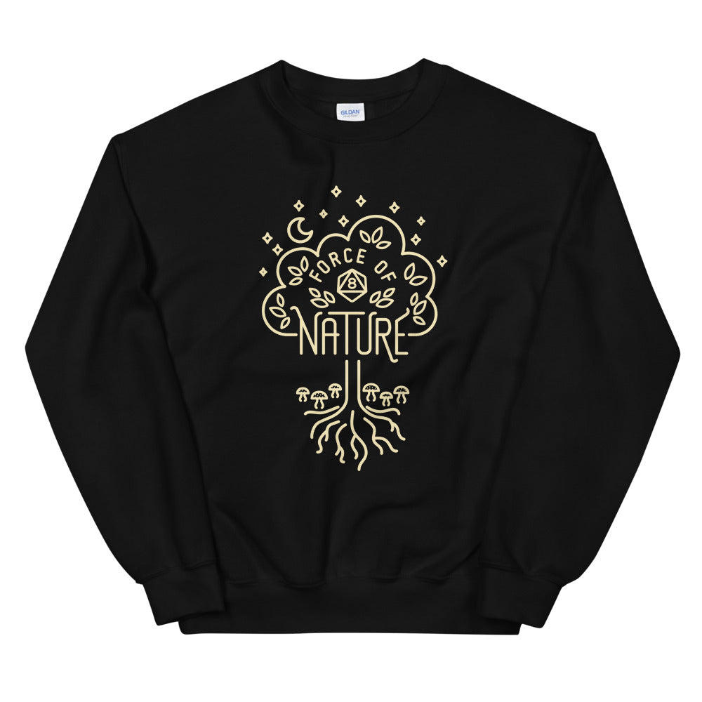 Force of Nature Sweatshirt - Geeky merchandise for people who play D&D - Merch to wear and cute accessories and stationery Paola's Pixels