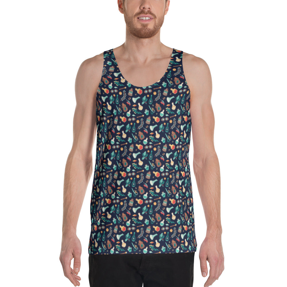 Alchemist Unisex Tank Top - Geeky merchandise for people who play D&D - Merch to wear and cute accessories and stationery Paola's Pixels