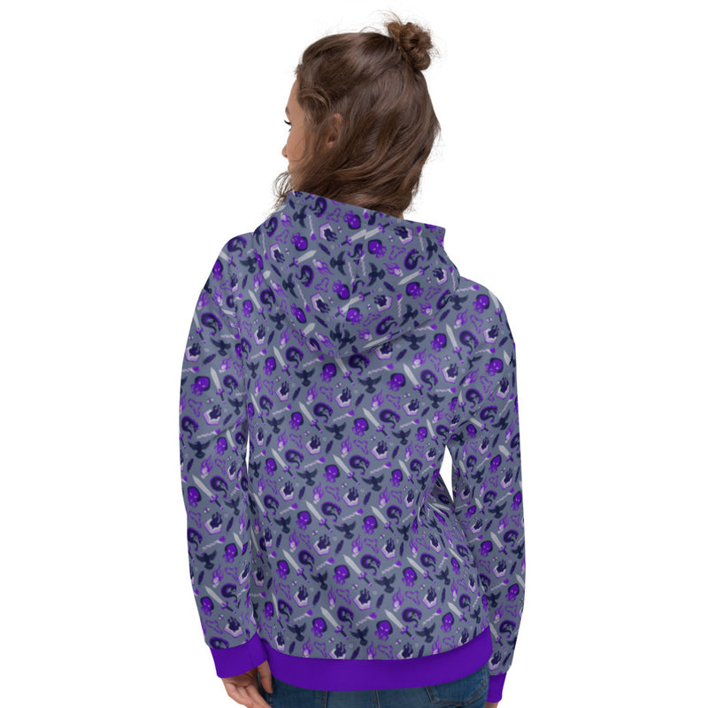 Warlock Hoodie - Geeky merchandise for people who play D&D - Merch to wear and cute accessories and stationery Paola&