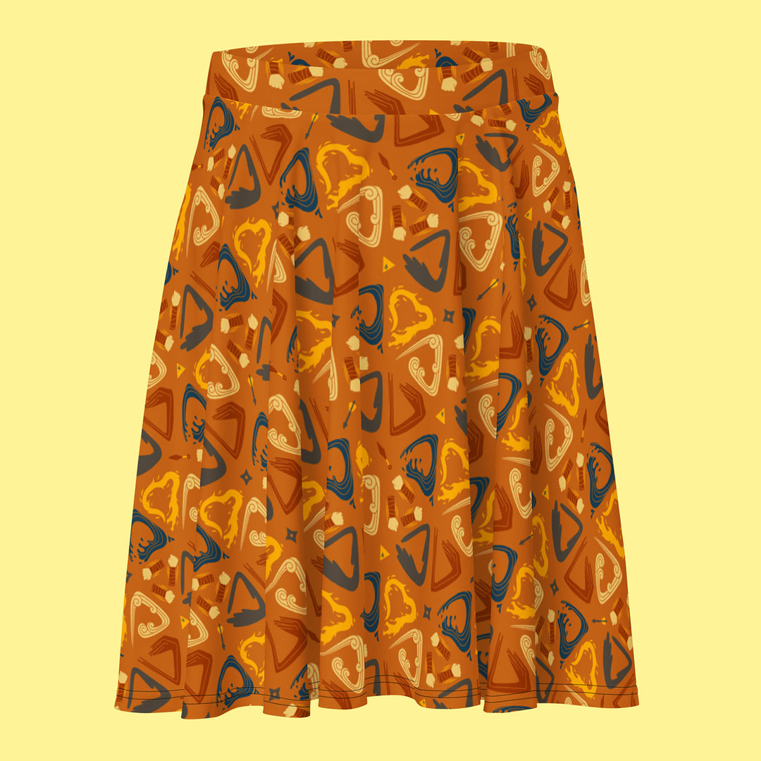 Monk Skater Skirt - Geeky merchandise for people who play D&D - Merch to wear and cute accessories and stationery Paola's Pixels