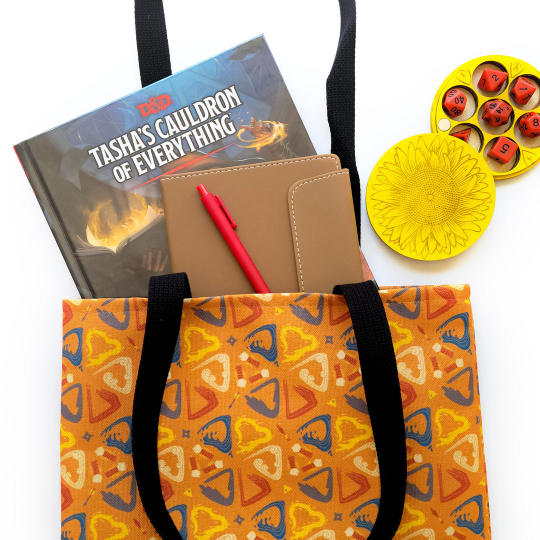 Monk Tote bag - Geeky merchandise for people who play D&D - Merch to wear and cute accessories and stationery Paola's Pixels