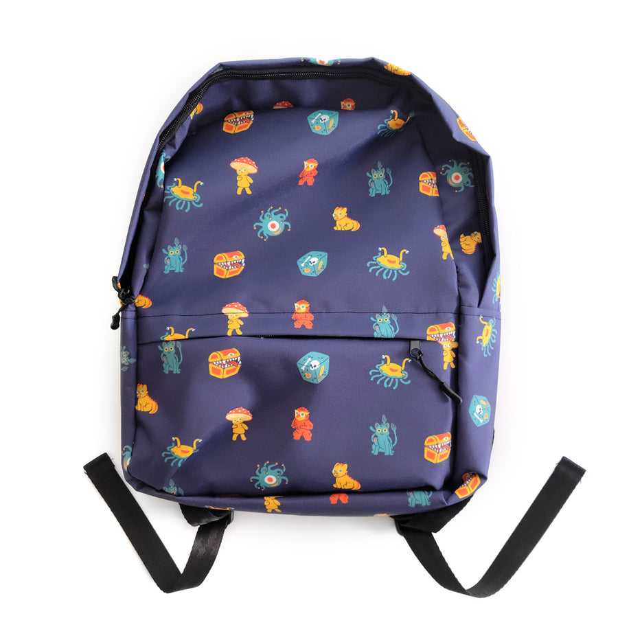 Monster Minis Backpack - Geeky merchandise for people who play D&D - Merch to wear and cute accessories and stationery Paola's Pixels