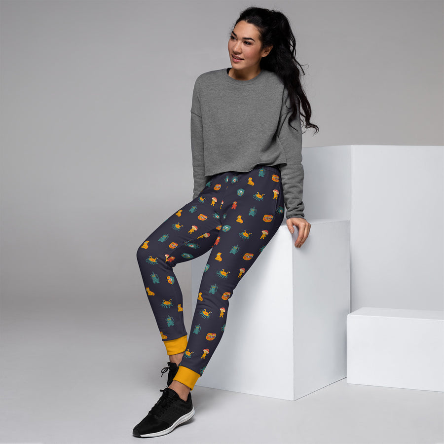 Monster Minis Women's Joggers - Geeky merchandise for people who play D&D - Merch to wear and cute accessories and stationery Paola's Pixels