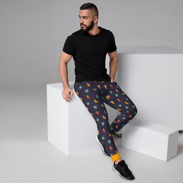 Monster Minis Men's Joggers - Geeky merchandise for people who play D&D - Merch to wear and cute accessories and stationery Paola's Pixels
