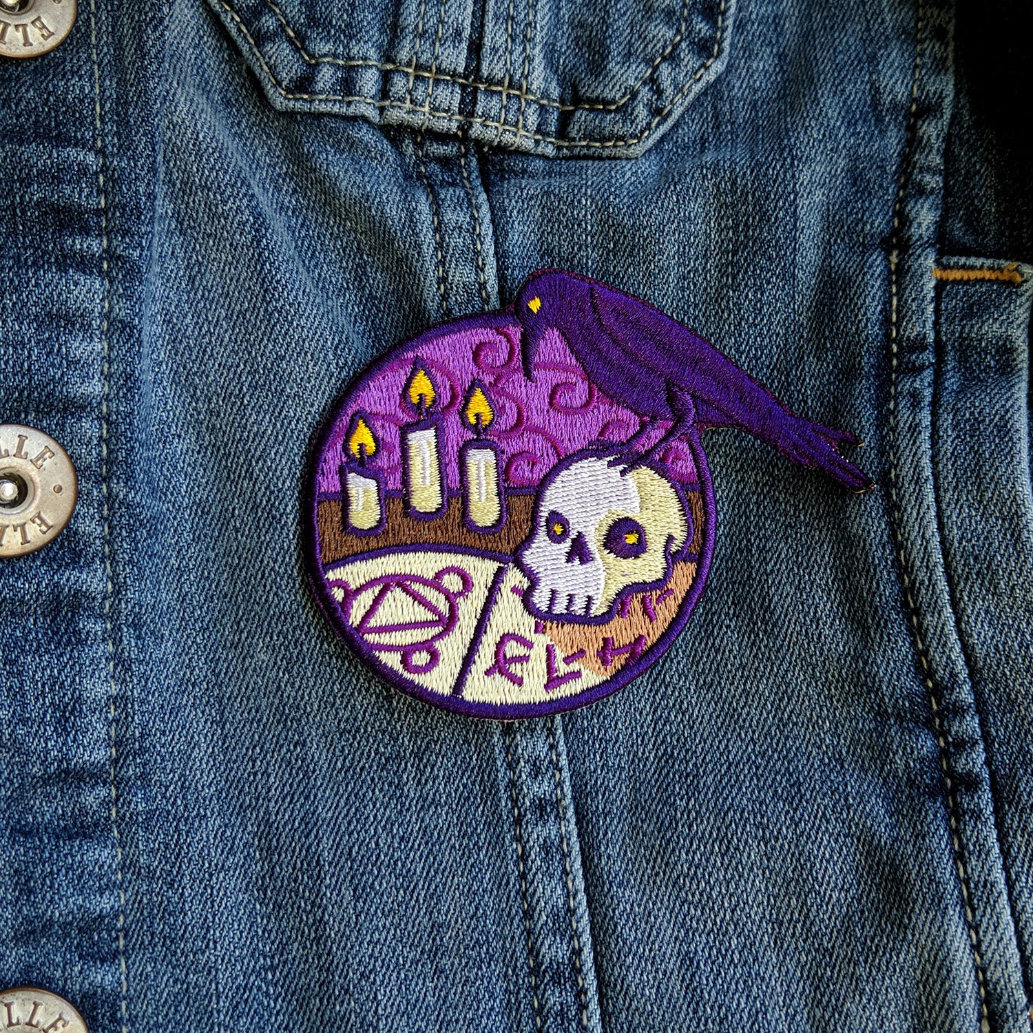 Necromancer Patch - Geeky merchandise for people who play D&D - Merch to wear and cute accessories and stationery Paola's Pixels