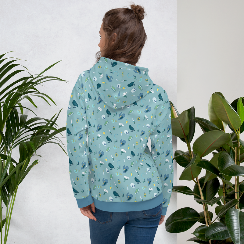 Necromancer Hoodie - Geeky merchandise for people who play D&D - Merch to wear and cute accessories and stationery Paola&