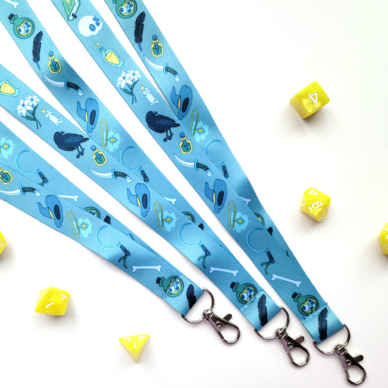 Necromancer Lanyard - Geeky merchandise for people who play D&D - Merch to wear and cute accessories and stationery Paola&