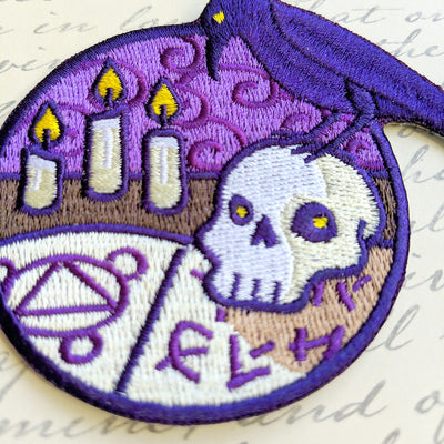 Necromancer Patch - Geeky merchandise for people who play D&D - Merch to wear and cute accessories and stationery Paola's Pixels