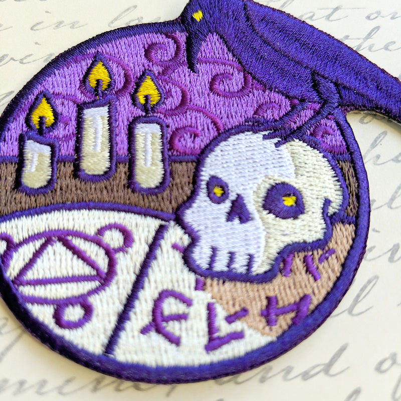 Necromancer Patch - Geeky merchandise for people who play D&D - Merch to wear and cute accessories and stationery Paola&