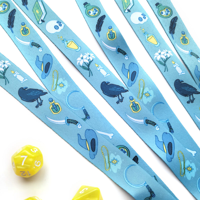Necromancer Lanyard - Geeky merchandise for people who play D&D - Merch to wear and cute accessories and stationery Paola&
