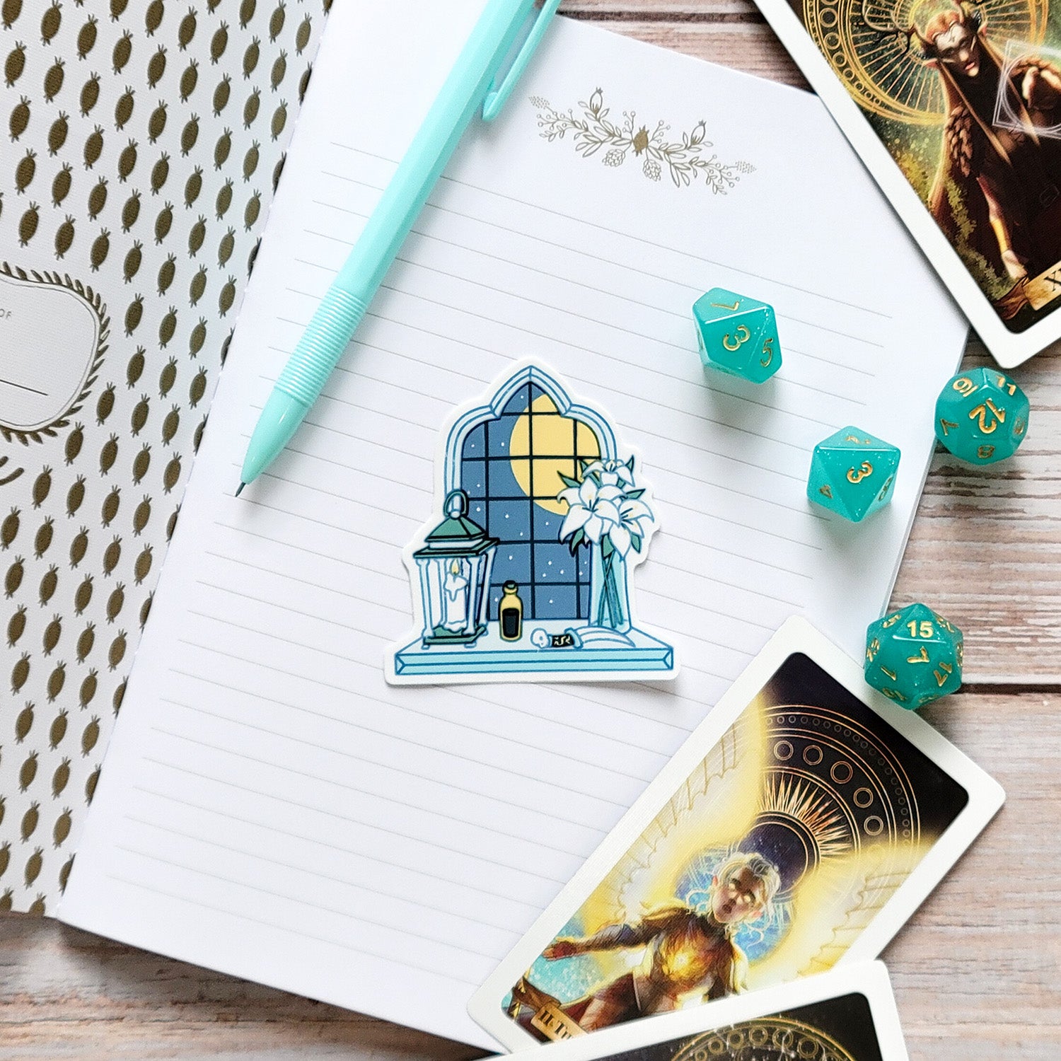 Necromancer Window Sticker - Geeky merchandise for people who play D&D - Merch to wear and cute accessories and stationery Paola's Pixels