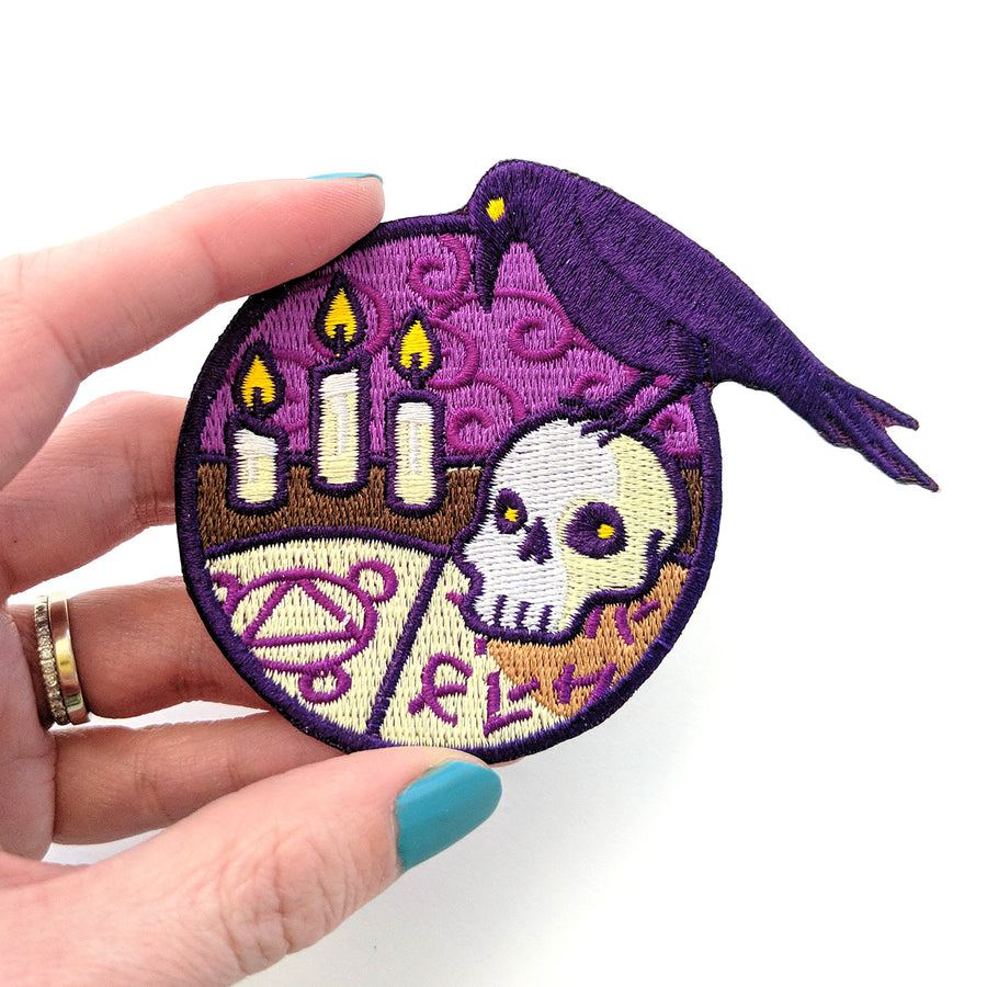 Seconds Sale! Necromancer Patch - Geeky merchandise for people who play D&D - Merch to wear and cute accessories and stationery Paola's Pixels