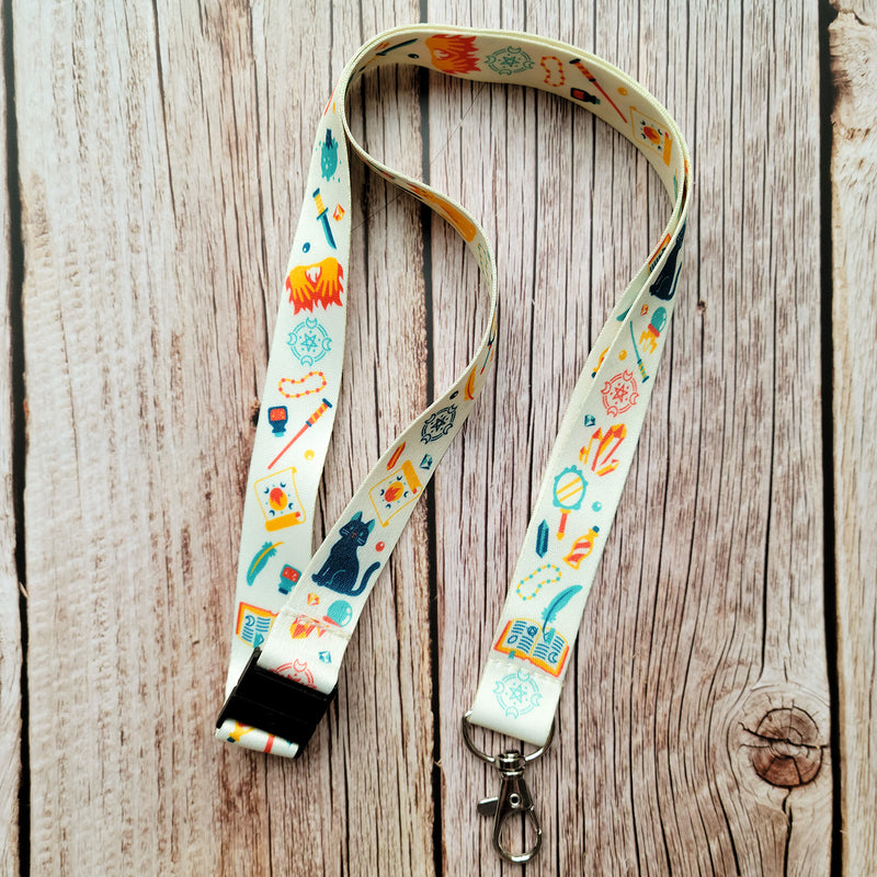 Wizard Lanyard - Geeky merchandise for people who play D&D - Merch to wear and cute accessories and stationery Paola&
