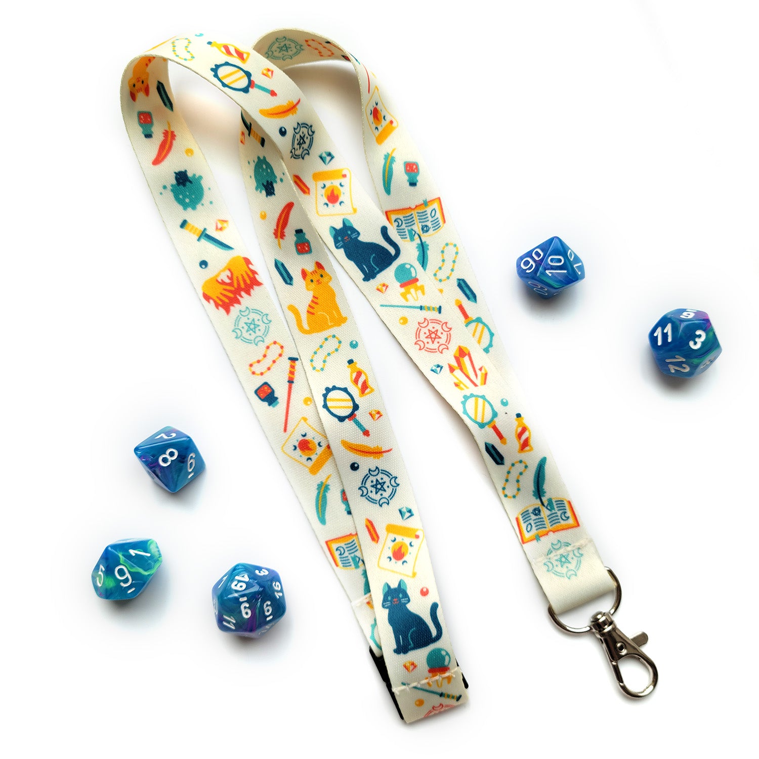 Wizard Lanyard - Geeky merchandise for people who play D&D - Merch to wear and cute accessories and stationery Paola's Pixels