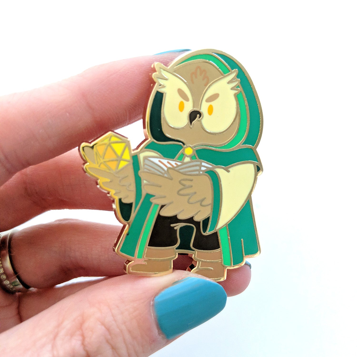 Seconds sale! Owl Game Master Enamel Pin - Geeky merchandise for people who play D&D - Merch to wear and cute accessories and stationery Paola's Pixels