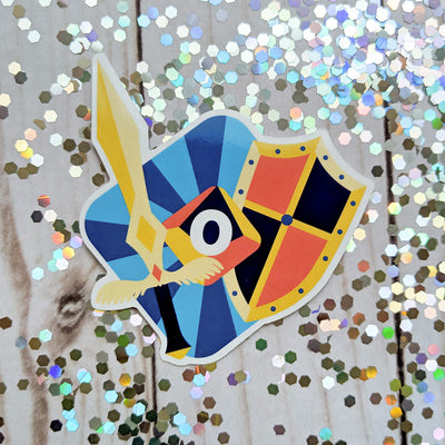 Paladin Sticker - Geeky merchandise for people who play D&D - Merch to wear and cute accessories and stationery Paola's Pixels