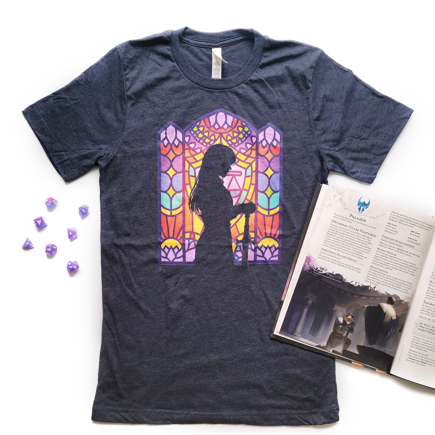 Paladin Shirt - Geeky merchandise for people who play D&D - Merch to wear and cute accessories and stationery Paola's Pixels