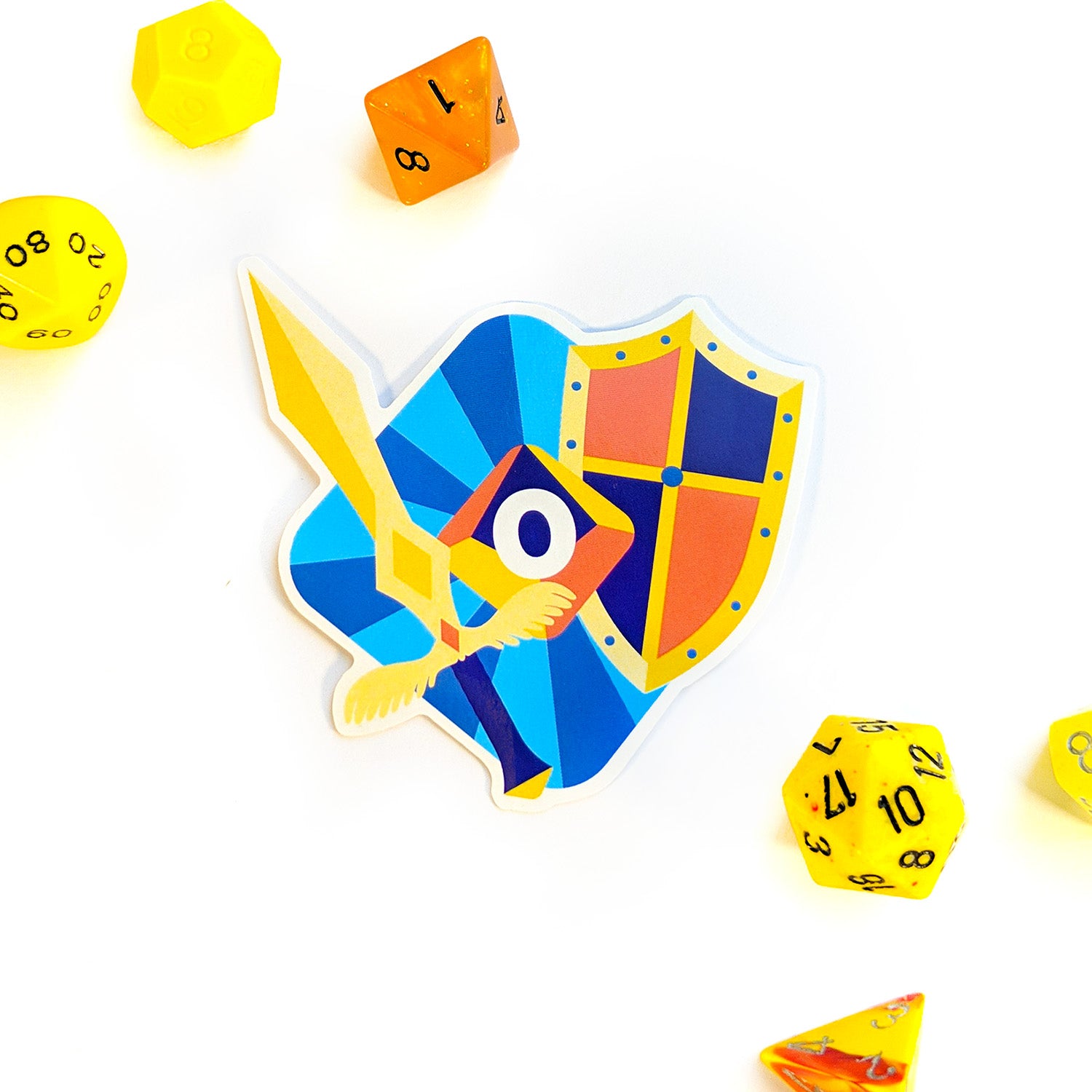 Paladin Sticker - Geeky merchandise for people who play D&D - Merch to wear and cute accessories and stationery Paola's Pixels