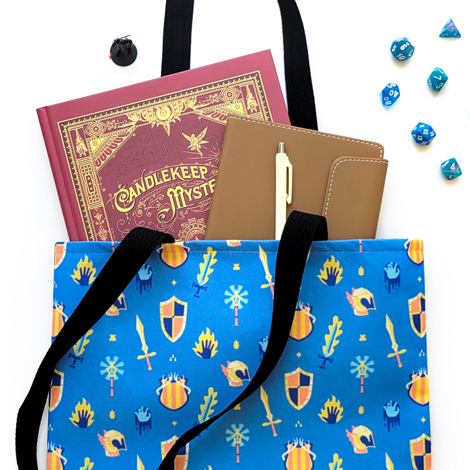 Paladin Tote bag - Geeky merchandise for people who play D&D - Merch to wear and cute accessories and stationery Paola's Pixels