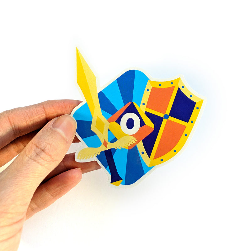 Paladin Sticker - Geeky merchandise for people who play D&D - Merch to wear and cute accessories and stationery Paola&