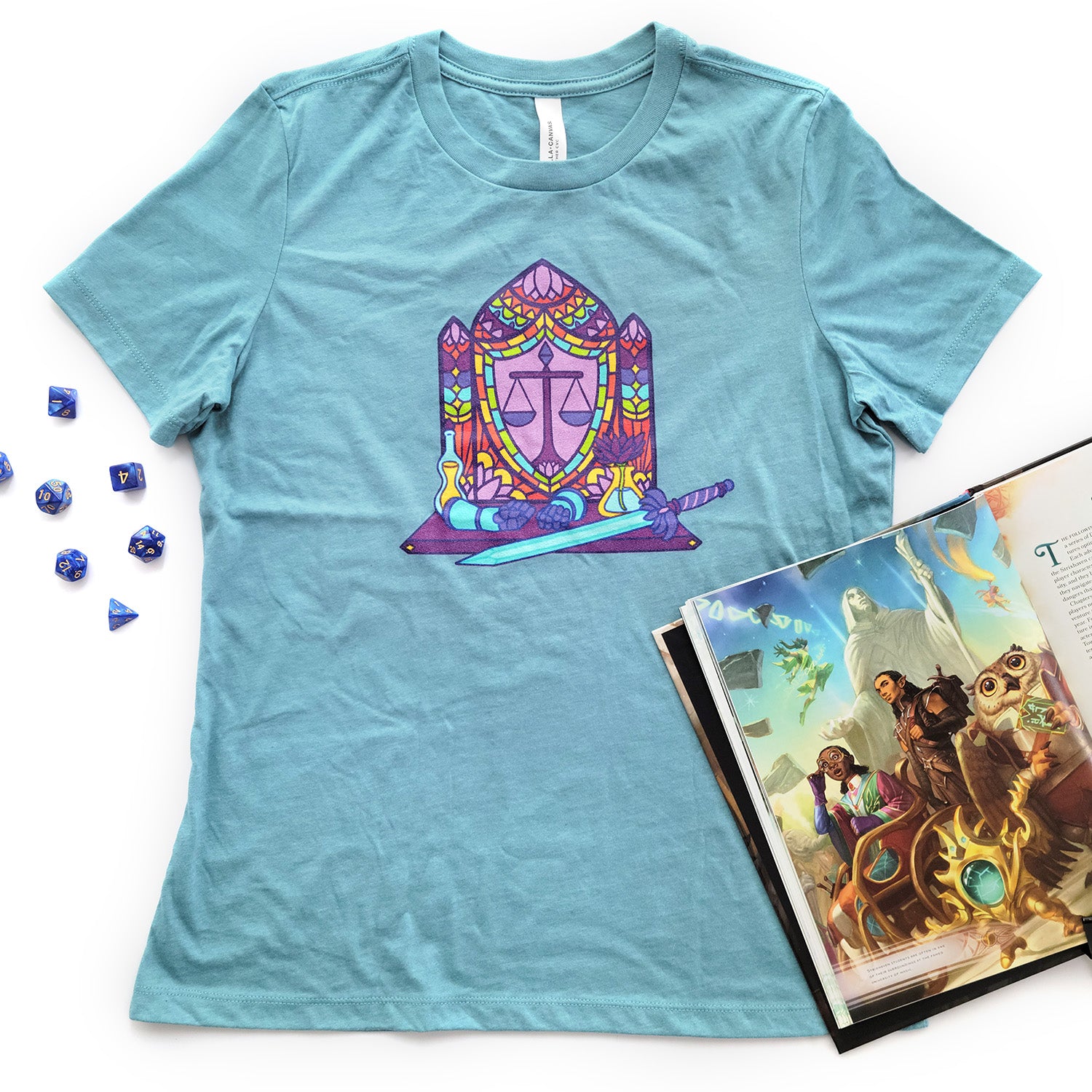 Paladin Window Women's Shirt - Geeky merchandise for people who play D&D - Merch to wear and cute accessories and stationery Paola's Pixels