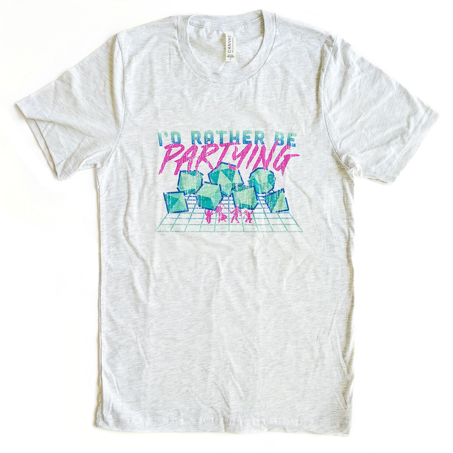 I'd Rather Be Partying Shirt - Geeky merchandise for people who play D&D - Merch to wear and cute accessories and stationery Paola's Pixels