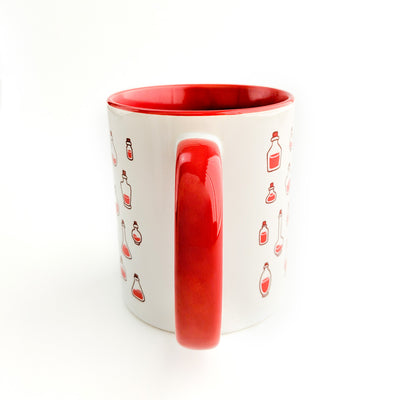 Red Healing Potions Mug - Geeky merchandise for people who play D&D - Merch to wear and cute accessories and stationery Paola's Pixels