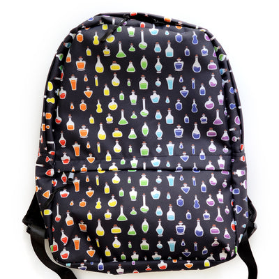 Rainbow Potions Backpack - Geeky merchandise for people who play D&D - Merch to wear and cute accessories and stationery Paola's Pixels