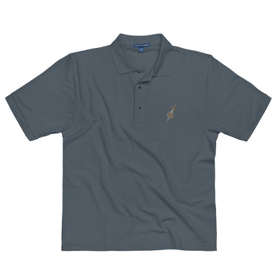 Dagger and d20 Embroidered Polo Shirt - Geeky merchandise for people who play D&D - Merch to wear and cute accessories and stationery Paola's Pixels