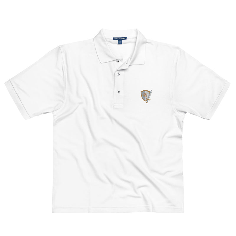 Sword and Shield Polo Shirt - Geeky merchandise for people who play D&D - Merch to wear and cute accessories and stationery Paola&