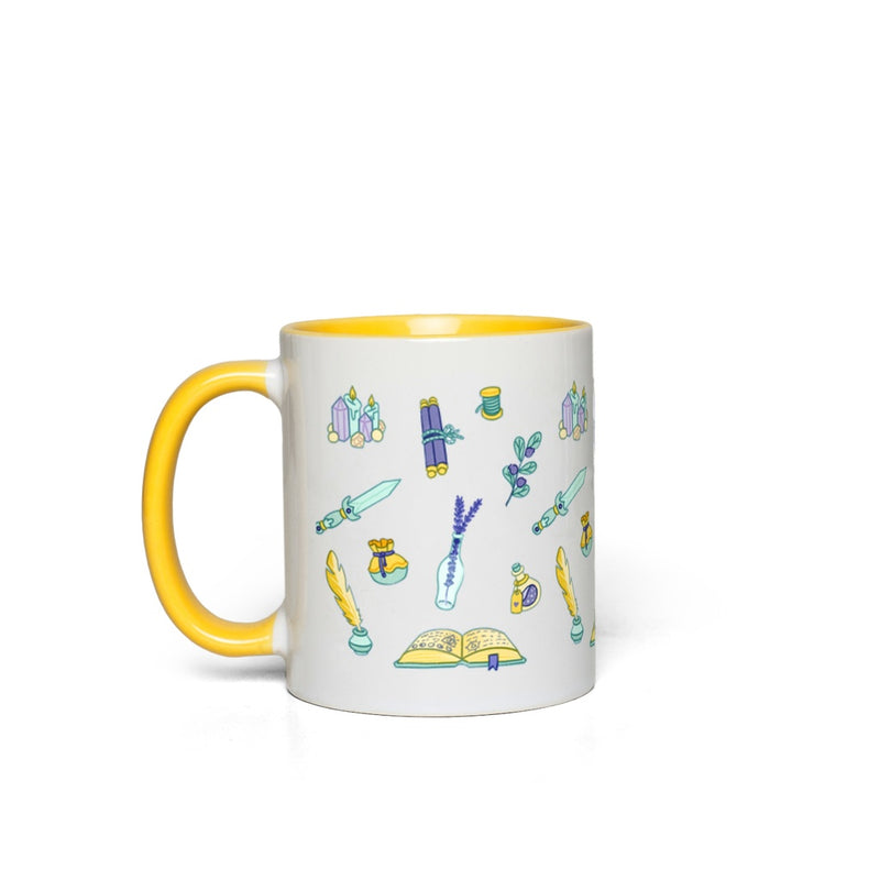 Wizard Pattern Mug - Geeky merchandise for people who play D&D - Merch to wear and cute accessories and stationery Paola&