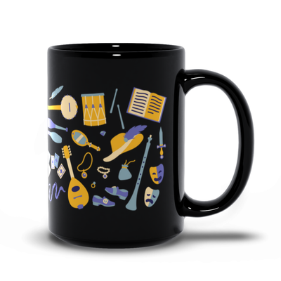 Bard Mug - Geeky merchandise for people who play D&D - Merch to wear and cute accessories and stationery Paola's Pixels