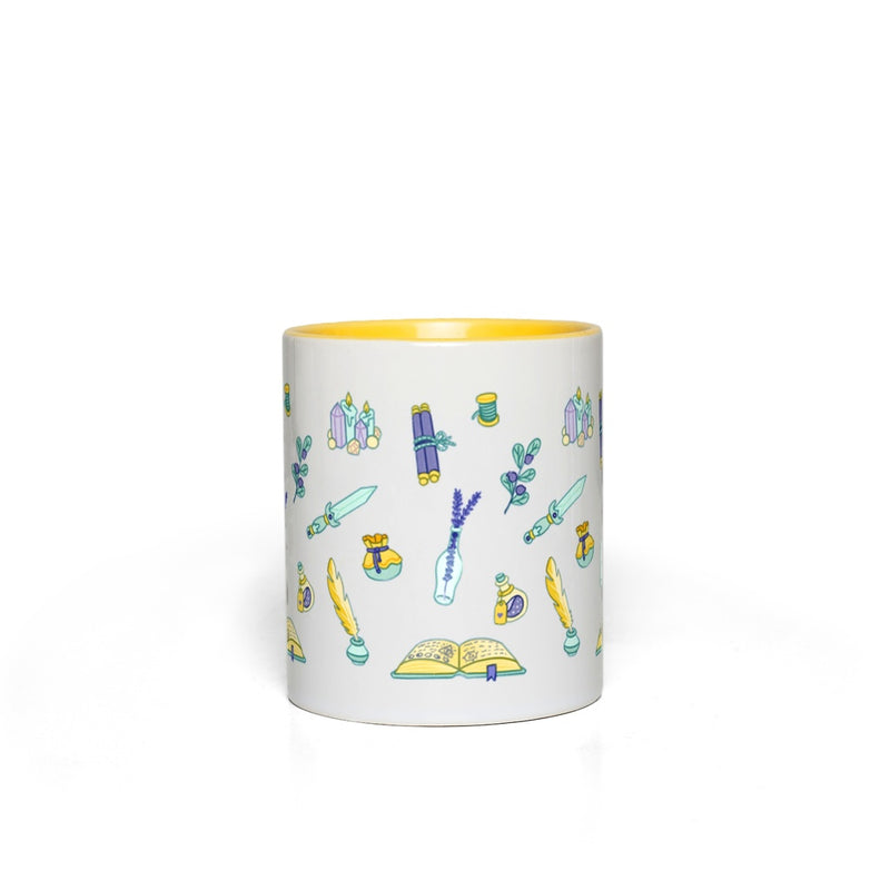 Wizard Pattern Mug - Geeky merchandise for people who play D&D - Merch to wear and cute accessories and stationery Paola&
