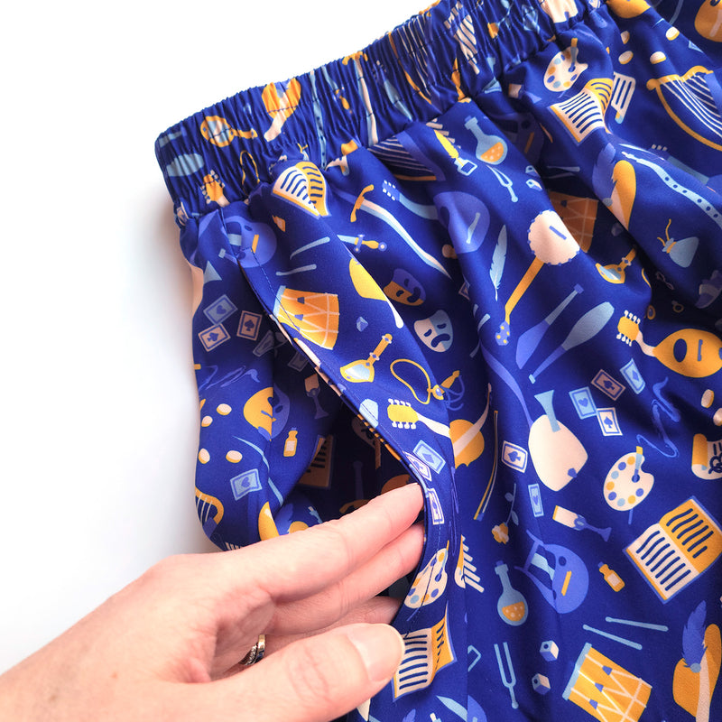 Purple Bard Midi Skirt - Geeky merchandise for people who play D&D - Merch to wear and cute accessories and stationery Paola&