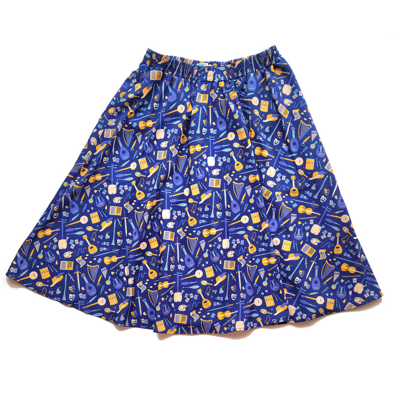 Purple Bard Midi Skirt - Geeky merchandise for people who play D&D - Merch to wear and cute accessories and stationery Paola&